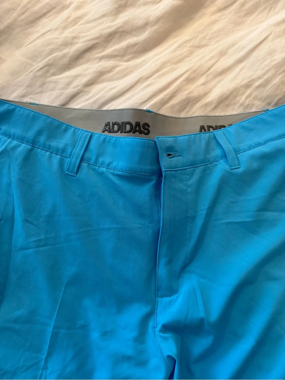 adidas Men's Turquoise Performance Flat-Front Shorts
